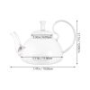 20 oz/600 ml Glass Teapot Removable Metal Spout Hanging Spring