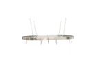 Modern Ceiling Mounted Stainless Steel Oval Hanging Pot Rack