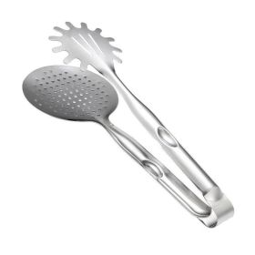 Stainless Steel Deep Fried Tong With Colander Oil Strainers.