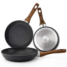 3-Piece Nonstick Saucepan Woks Cookware Set