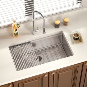 32 x 19 Inch Stainless Steel Workstation Handmade Undermount Kitchen Sink