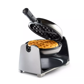 Nonstick Flip Waffle Maker - Silver