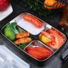 Lunch Box Leakproof Containers Stainless-Steel Tray