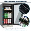 Built-in and Freestanding 15" Mini Beverage Refrigerator/Wine Cabinet, 120 Cans, 34-65¬∞F, Quiet, Adjustable Shelves, LED Lighting, ETL , Touch Contro