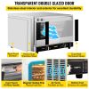 VEVOR Commercial Convection Oven, 66L/60Qt, Half-Size Conventional Oven Countertop, 1800W 4-Tier Toaster w/ Front Glass Door, Electric Baking Oven w/