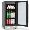 Built-in and Freestanding 15" Mini Beverage Refrigerator/Wine Cabinet, 120 Cans, 34-65¬∞F, Quiet, Adjustable Shelves, LED Lighting, ETL , Touch Contro