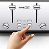 Geek Chef Stainless Steel Extra-Wide 4 Slice Toaster