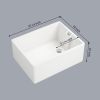 23.6" L X 18" W White Ceramic Single Bowl Kitchen Sink