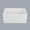 23.6" L X 18" W White Ceramic Single Bowl Kitchen Sink