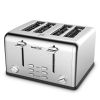 Geek Chef Stainless Steel Extra-Wide 4 Slice Toaster