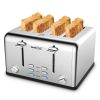 Geek Chef Stainless Steel Extra-Wide 4 Slice Toaster