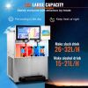 VEVOR Commercial Slushy Machine, 8L / 2.1 Gal Double Bowl Margarita Machine, 1155W Stainless Steel Margarita Smoothie Frozen Drink Maker, Slushie Mach