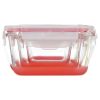 Set of 3 Glass Food Storage Containers with Lids