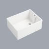 23.6" L X 18" W White Ceramic Single Bowl Kitchen Sink