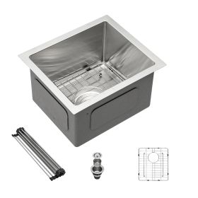 Lordear 32 Inch Stainless Steel Undermount Single Bowl Kitchen Sink (size: 13)