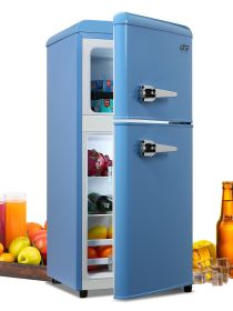 3.5Cu.Ft Compact Refrigerator Mini Fridge with Freezer (Color: Blue)