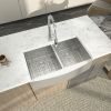 36 Inch Stainless Steel Farmhouse Double Bowl Kitchen Sink