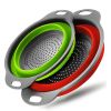 2pcs Collapsible Foldable, Strainers Silicone Colander