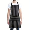 1pc Black Unisex Adjustable Bib Apron