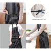 1pc Black Unisex Adjustable Bib Apron