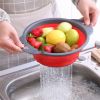 2pcs Collapsible Foldable, Strainers Silicone Colander